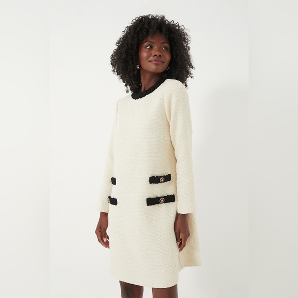 Tuckernuck Cream Tweed Long Sleeve Jackie Dress (L) - Picture 2 of 13